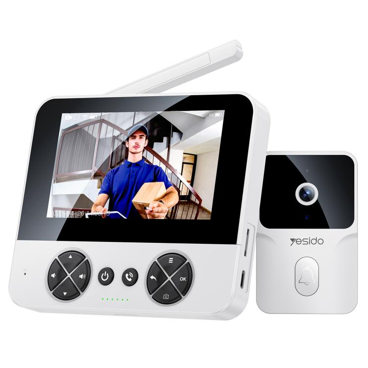 Yesido KM27 4.3 inch TFT Screen 2.4G Wireless Video Intercom Doorbell, Plug: UK Plug