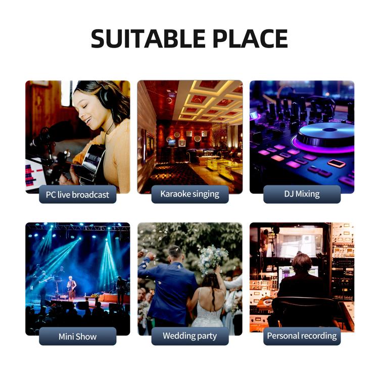 DEBRA V8 8-Channels Audio Mixer Live Recording Reverb