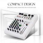 DEBRA PRMX-6 4-Channels Audio Mixer DSP Reverb for Live Recording