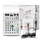 DEBRA PRMX-6 4-Channels Audio Mixer DSP Reverb for Live Recording