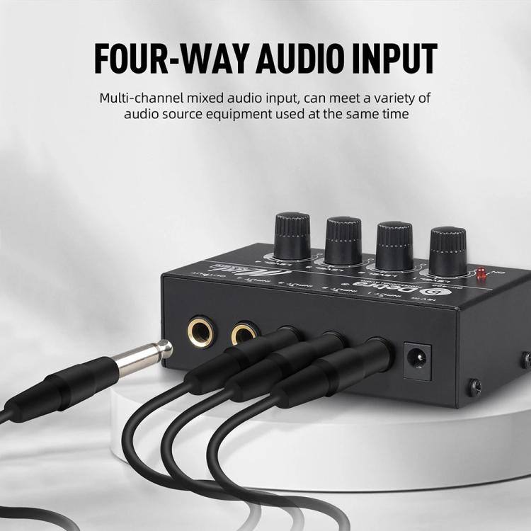 DEBRA M094 4-Channels Audio Mixer Musical Instrument Live Streaming Reverb