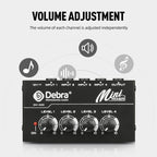 DEBRA M094 4-Channels Audio Mixer Musical Instrument Live Streaming Reverb