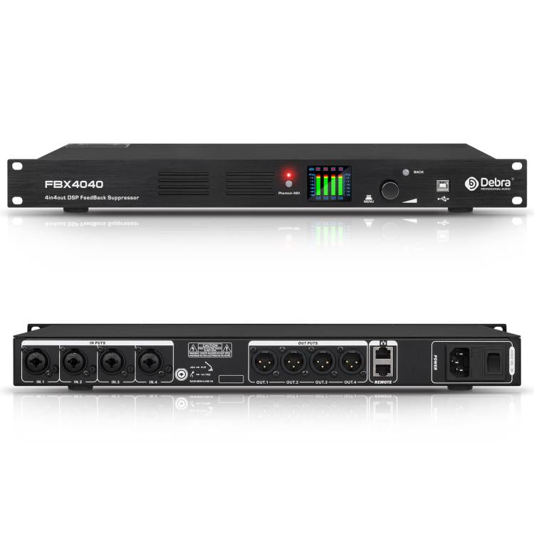 DEBRA FBX4040 DSP Feedback Suppressor Microphone Anti-howling Audio Processor