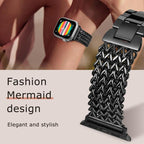 xDfind Herringbone Braided Stainless Steel Watch Band