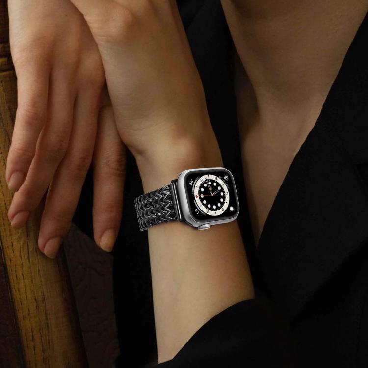 xDfind Herringbone Braided Stainless Steel Watch Band