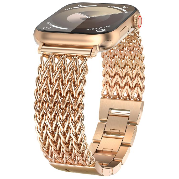 xDfind Herringbone Braided Stainless Steel Watch Band