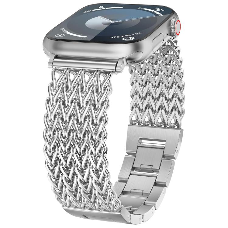 xDfind Herringbone Braided Stainless Steel Watch Band