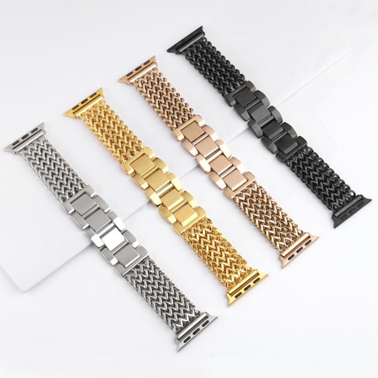 xDfind Herringbone Braided Stainless Steel Watch Band