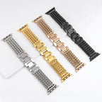 xDfind Herringbone Braided Stainless Steel Watch Band