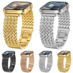 xDfind Herringbone Braided Stainless Steel Watch Band