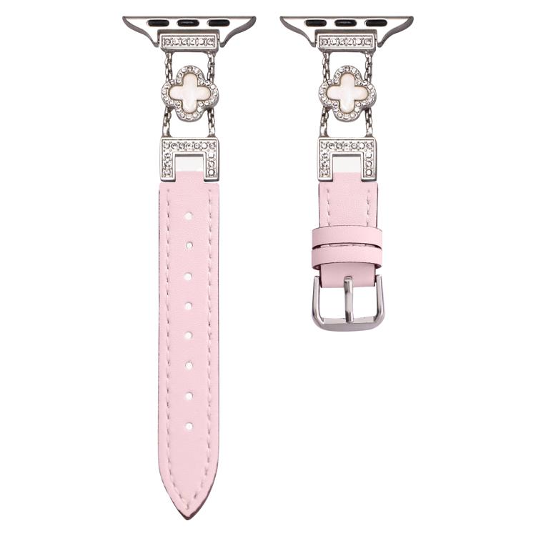 xDfind Four-leaf Clover Metal Hybrid Leather Watch Band