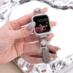 xDfind Four-leaf Clover Metal Hybrid Leather Watch Band