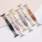 xDfind Four-leaf Clover Metal Hybrid Leather Watch Band