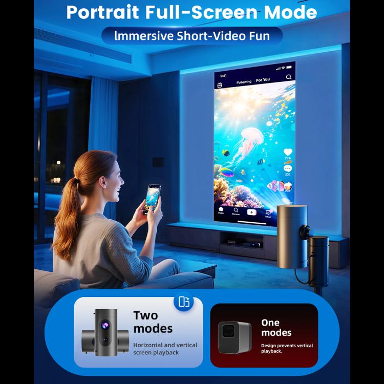 Q8 1080P 180ANSI LCD Display Smart Projector