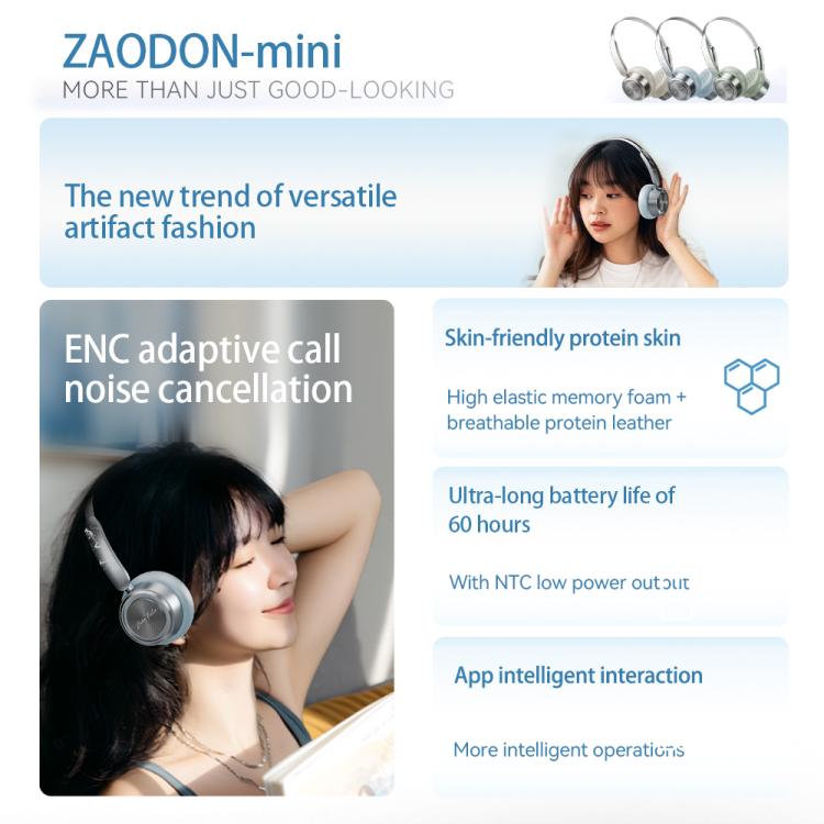 ZAODON Mini Open Ear Noise Cancelling HiFi Sound Bluetooth HeadPhone