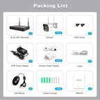 SriHome NVS001-IPC065 5MP 4-CH NVR WiFi IP Camera Kit