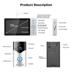 SriHome DH051+DH002+DH008 4MP HD Smart WiFi Video PIR Visual Doorbell Set