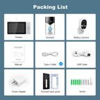 SriHome DH051+DH002+DH008 4MP HD Smart WiFi Video PIR Visual Doorbell Set