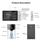 SriHome DH051+DH002 4MP HD Smart WiFi Video PIR Visual Doorbell Set