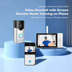 SriHome DH051+DH002 4MP HD Smart WiFi Video PIR Visual Doorbell Set