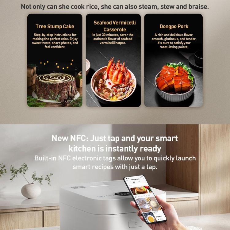 Original Xiaomi Mijia Smart Induction Heating Rice Cooker Micro-pressure version, CN Plug