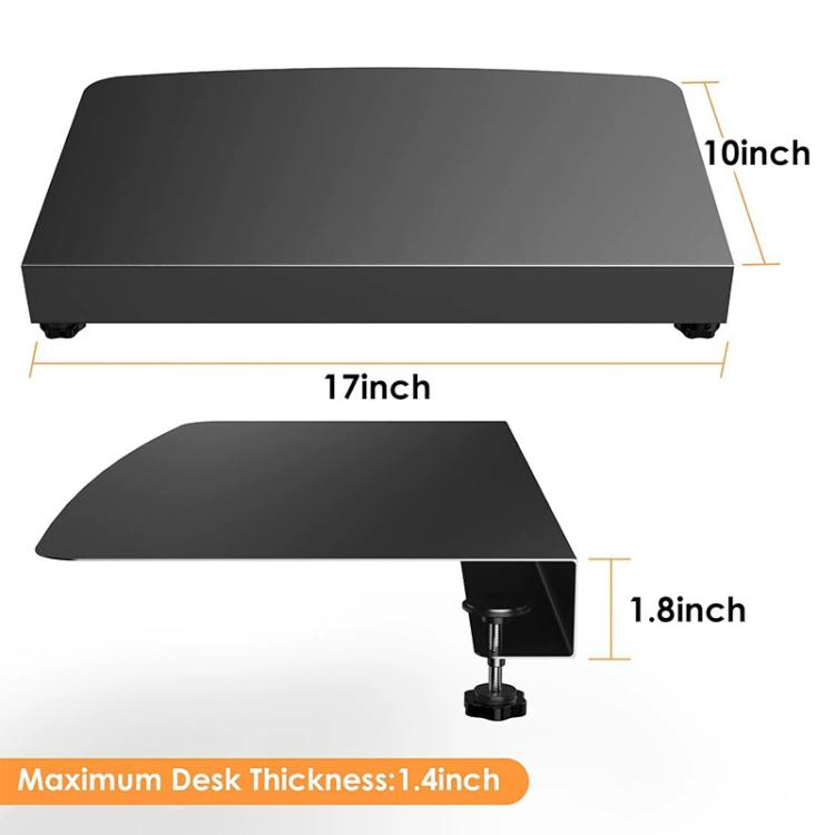 Clip-on Corner Table Panel Connector L-shaped Desk Platform Stainless Steel Extender