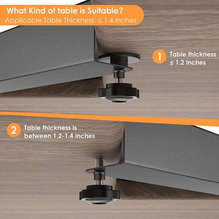 Clip-on Corner Table Panel Connector L-shaped Desk Platform Stainless Steel Extender