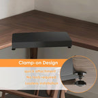 Clip-on Corner Table Panel Connector L-shaped Desk Platform Stainless Steel Extender