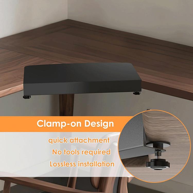 Clip-on Corner Table Panel Connector L-shaped Desk Platform Stainless Steel Extender
