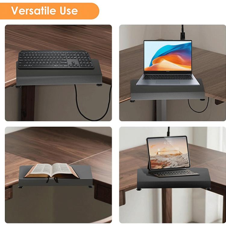 Clip-on Corner Table Panel Connector L-shaped Desk Platform Stainless Steel Extender