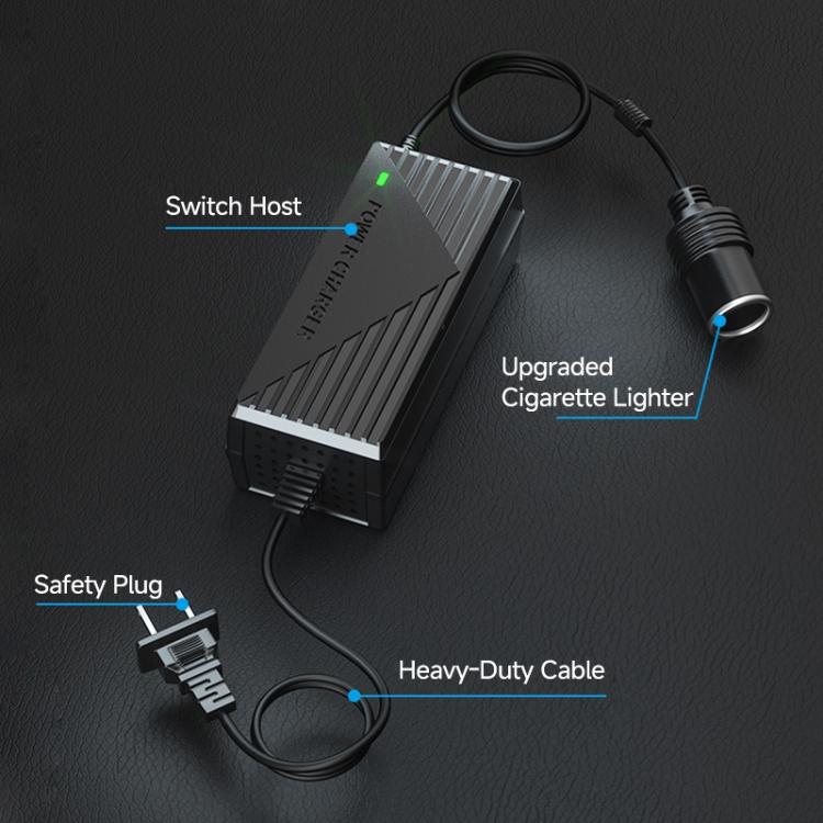 220V to 12V 10A Car to Home Converter Dedicated Inverter for Car Refrigerator, Plug Type: EU Plug