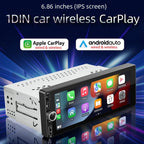 F6021 6.86 inch IPS Screen Car 1Din MP5 Player Support CarPlay & Android Auto