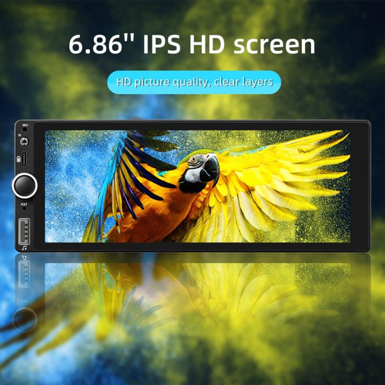 F6021 6.86 inch IPS Screen Car 1Din MP5 Player Support CarPlay & Android Auto
