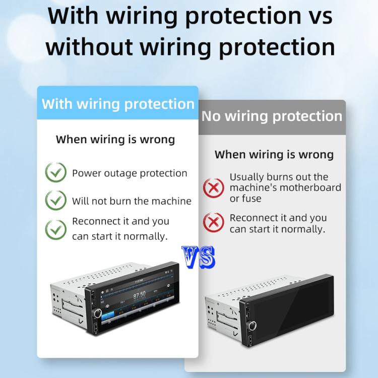 F6021 6.86 inch IPS Screen Car 1Din MP5 Player Support CarPlay & Android Auto