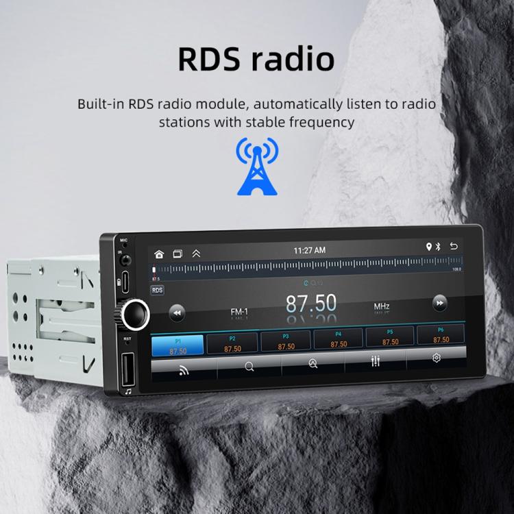 F6021 6.86 inch IPS Screen Car 1Din MP5 Player Support CarPlay & Android Auto