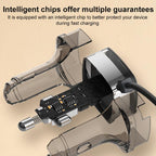 RBS CC21 90W USB-A and USB-C / Type-C Ports Car Charger with 1.2m Retractable Type-C Cable