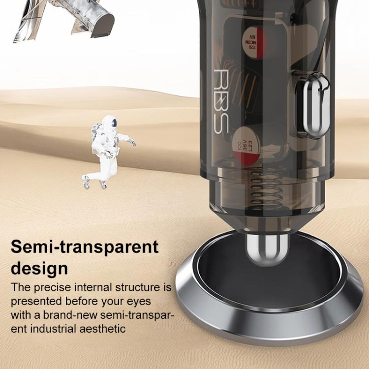 RBS CC21 90W USB-A and USB-C / Type-C Ports Car Charger with 1.2m Retractable Type-C Cable