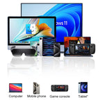 V77G 4K 60Hz USB-C / Type-C to Dual Type-C, PD 100W, USB 3.0 AR Glasses Charging Converter Adapter