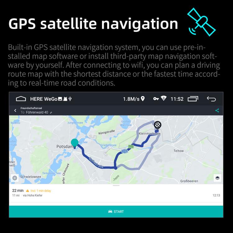 S-OB7A 7 inch Portable Car MP5 Player Built-in DAB Function Support CarPlay / Android Auto for OPEL