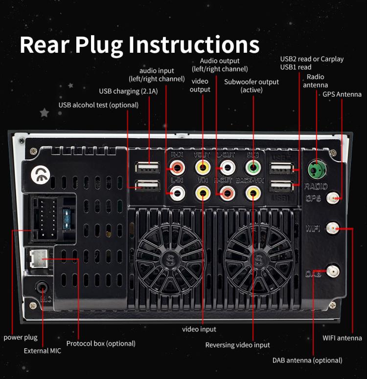 S-OB7A 7 inch Portable Car MP5 Player Built-in DAB Function Support CarPlay / Android Auto for OPEL