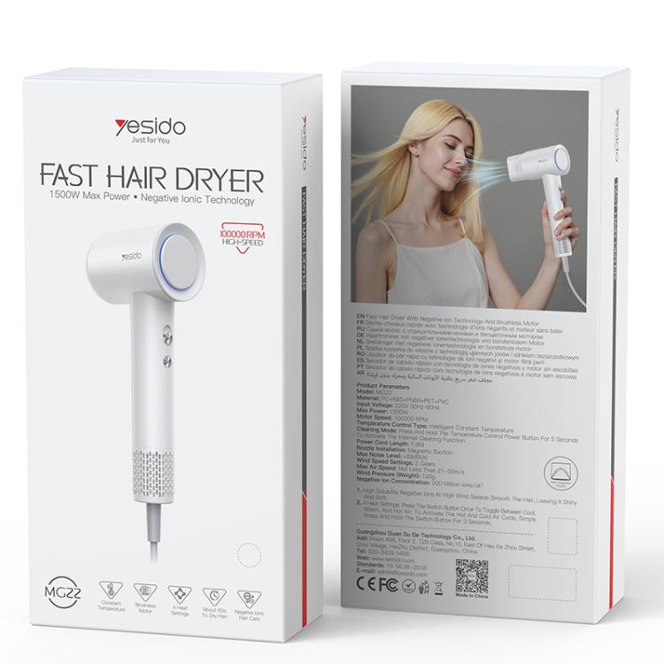 Yesido MG22 1500W High Speed Electric Hair Dryer