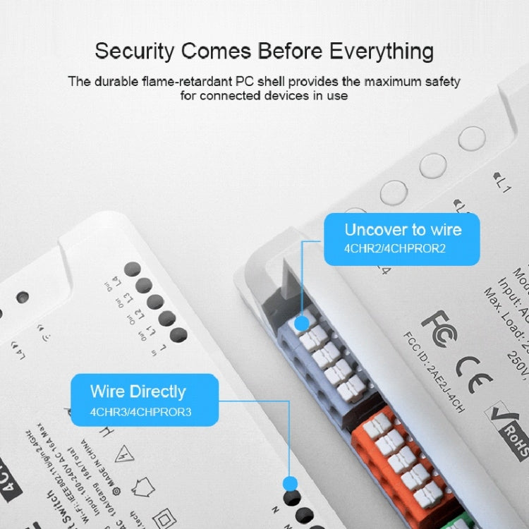 Sonoff 4CHPROR3 Mobile Phone Smart Home Switch Four-way Controller, Support Long-range Control Timing