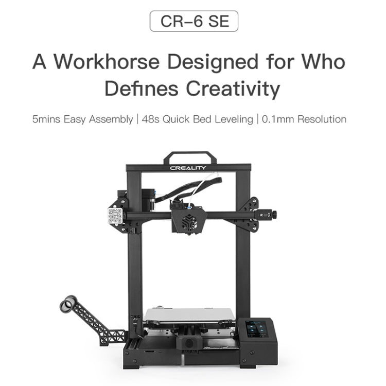CREALITY CR-6 SE 350W Intelligent Leveling-free DIY 3D Printer, Print Size : 23.5 x 23.5 x 25cm, EU Plug