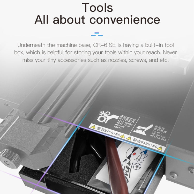 CREALITY CR-6 SE 350W Intelligent Leveling-free DIY 3D Printer, Print Size : 23.5 x 23.5 x 25cm, EU Plug