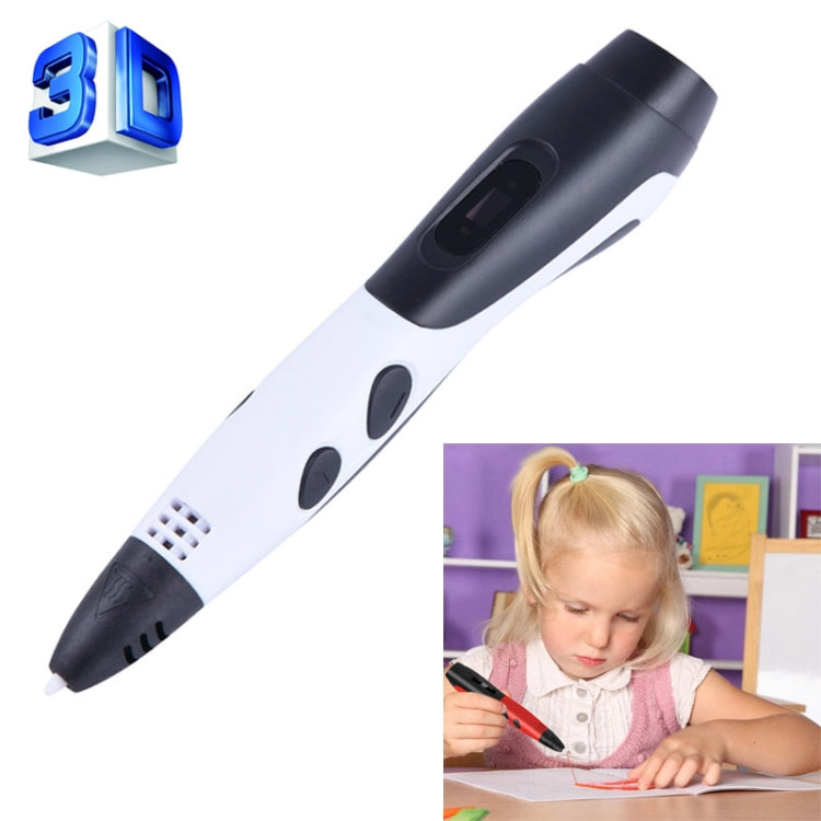Gen 6th ABS / PLA Filament Kids DIY Drawing 3D Printing Pen with LCD Display(Blue+Black)