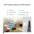 Sonoff  Touch 86mm 1 Gang Tempered Glass Panel Wall Switch Smart Home Light Touch Switch, Compatible with Alexa and Google Home, AC 90V-250V 400W 2A