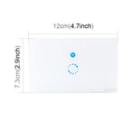 Sonoff  Touch 120mm 1 Gang Tempered Glass Panel Wall Switch Smart Home Light Touch Switch, Compatible with Alexa and Google Home, AC 90V-250V 400W 2A