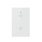 WS-US-02 EWeLink APP & Touch Control 2A 2 Gangs Tempered Glass Panel Smart Wall Switch, AC 90V-250V, US Plug