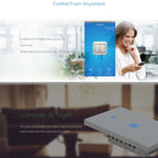 WS-US-02 EWeLink APP & Touch Control 2A 2 Gangs Tempered Glass Panel Smart Wall Switch, AC 90V-250V, US Plug