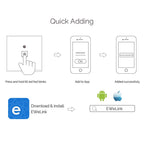 WS-EU-03 EWeLink APP & Touch Control 2A 3 Gangs Tempered Glass Panel Smart Wall Switch, AC 90V-250V, EU Plug
